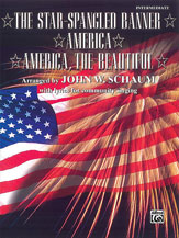 Star Spangled Banner/America/America the Beautiful piano sheet music cover